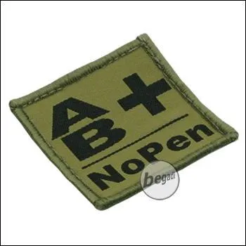 Blutgruppen Aufnäher "AB, Pos. - NoPen" - BE-X