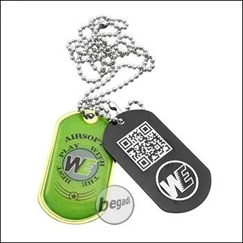 Erkennungsmarke / Dogtags Mit Kette - Grün - WE Airsoft