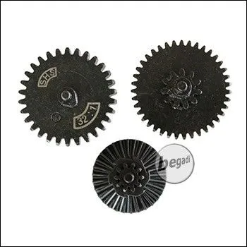 SHS Airsoft CNC Stahl Gearset 32:1 · Negro