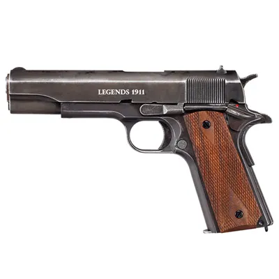 1911 Vintage CO2 Luftpistole 4,5 mm BB Antik-Finish Mit Walnussholz Griffschalen - Legends