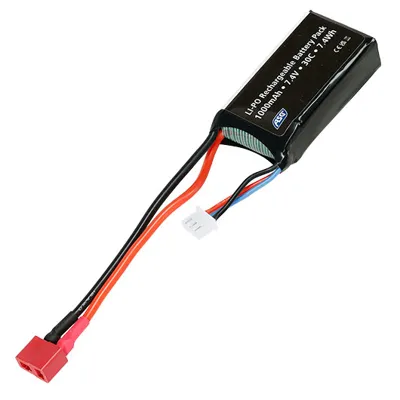 LIPO Akku 7,4V 1000mAh 30C AN/PEQ-15 Type Mit T-Stecker Anschluss - ASG