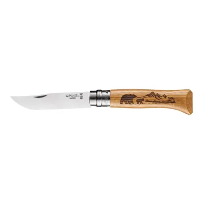 Taschenmesser No 08 Animalia, America Bear, Eiche - Opinel