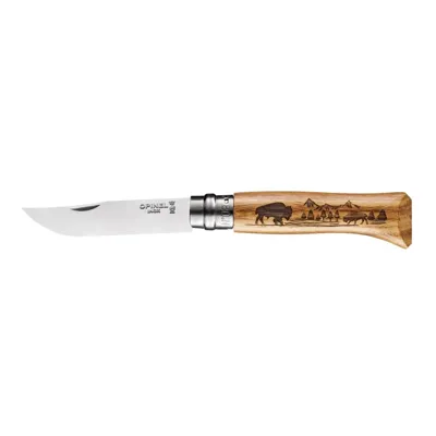 Taschenmesser No 08 Animalia, America Moose, Eiche - Opinel