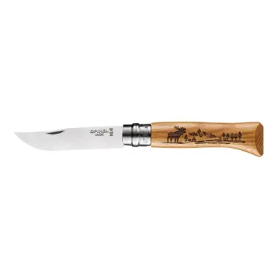 Taschenmesser No 08 Animalia, America Moose, Eiche - Opinel