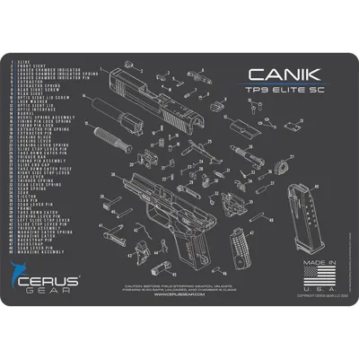 TP9 Elite SC Handgun Cleaning Mat - Cerus Gear