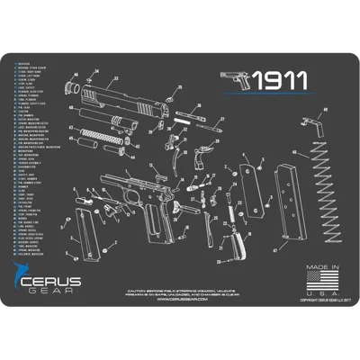 1911 Handgun Cleaning Mat - Cerus Gear