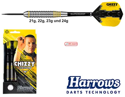 Dave Chisnall Chizzy High Grade Alloy - Steeltip Dartpfeile | 22g - Harrows