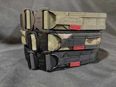 Sectho 1.75 Inch Lightweight Gunfighter Tactical Belt (Metal D-Ring Buckle Version)