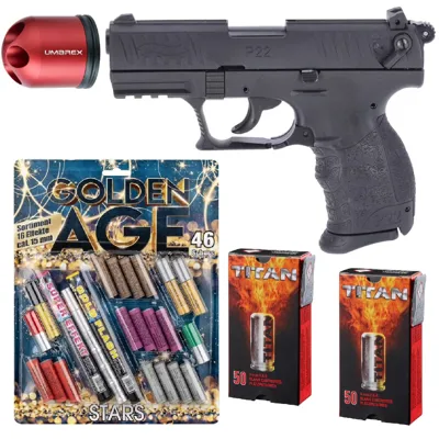 Feuerwerk Silvester Bundle Walther P22Q Schreckschuss - LivingActive