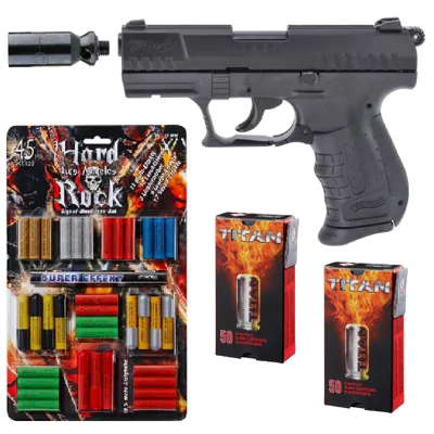 Feuerwerk Set Walther P22 Ready Schreckschuss Groß - LivingActive