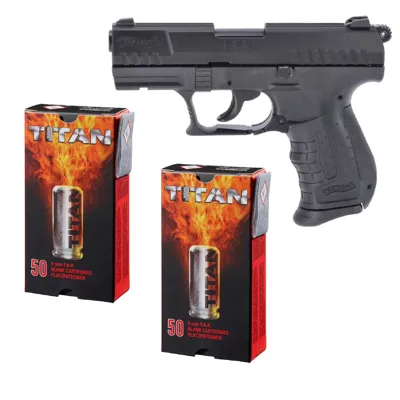 Feuerwerk Silvester Bundle Walther P22 Ready Schreckschuss - LivingActive