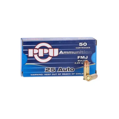 25 Auto FMJ 50 gr. - 50 Stk - PRVI/PPU