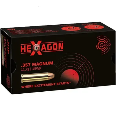 357 Magnum Hexagon 180 gr. - 50 Stk - Geco