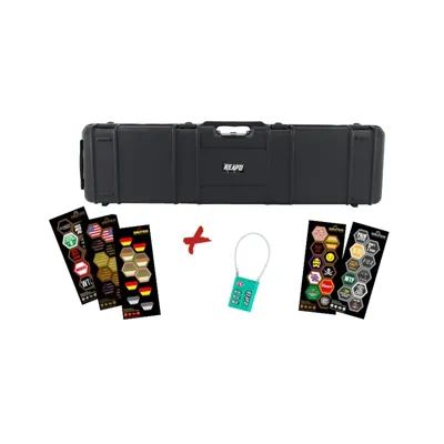 Kofferset Waffenkoffer 117,5 cm, Wave Foam Mit Rollen - Reapo