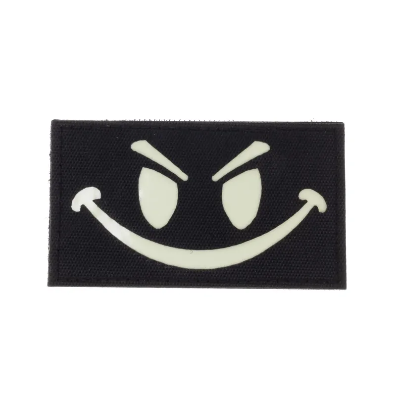 101 Inc Glow in the Dark - Laser Cut Patch Evil Smiley
