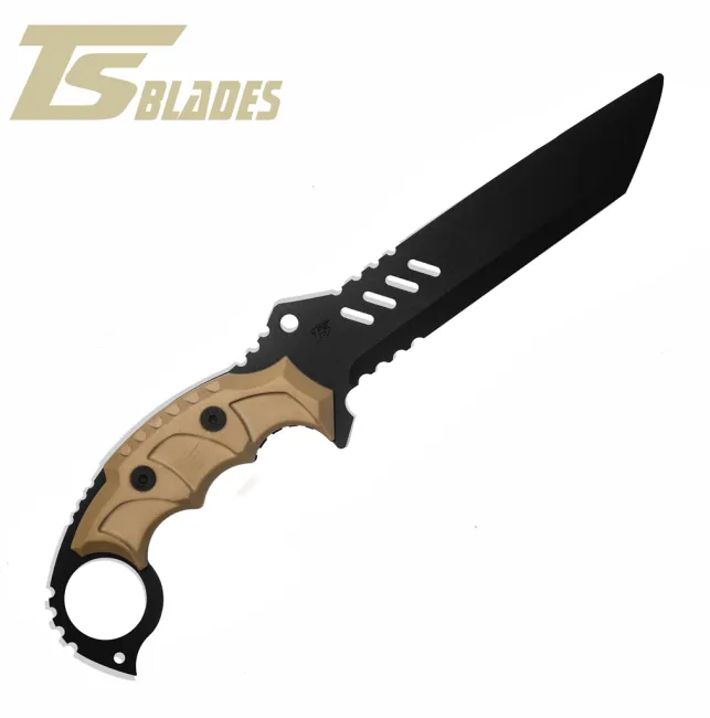 Ts Blades Dark Wolf Grip Dummy Knife · Tan / FDE