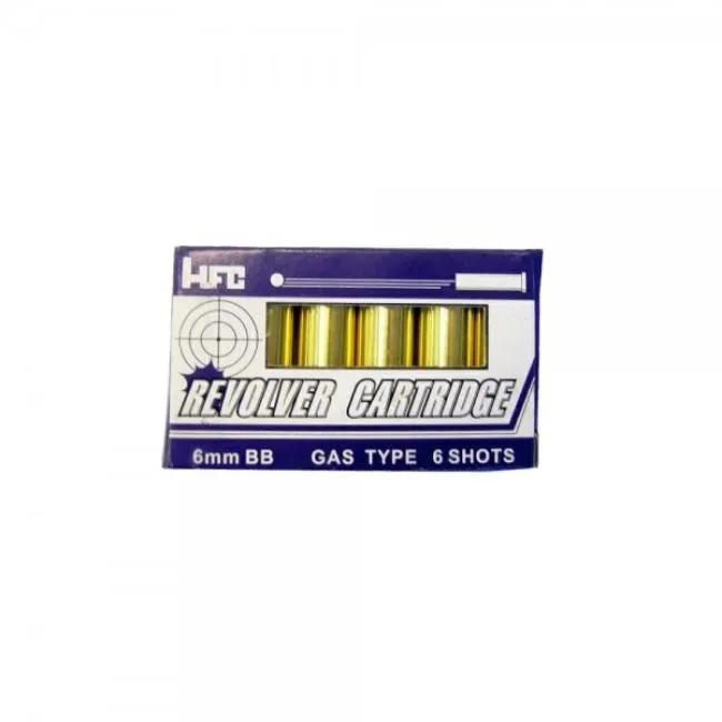 6 Shells for Gas Revolver · Negro