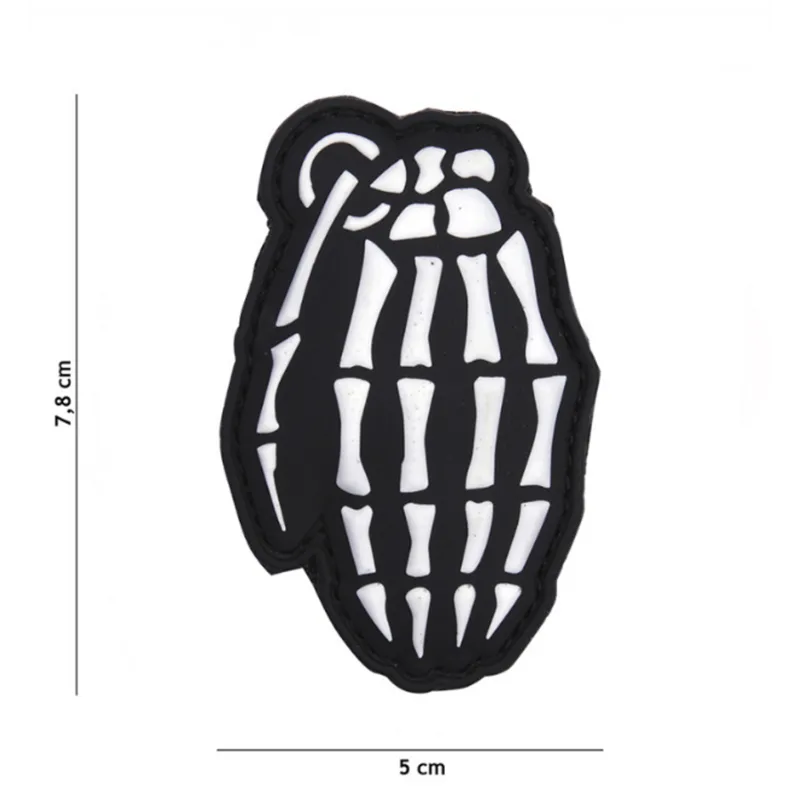 101 Inc Patch - Bones Granaat - PVC · Blanco