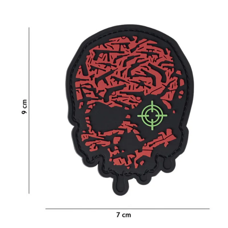 101 Inc Patch - Target Eye Skull - PVC · Rojo