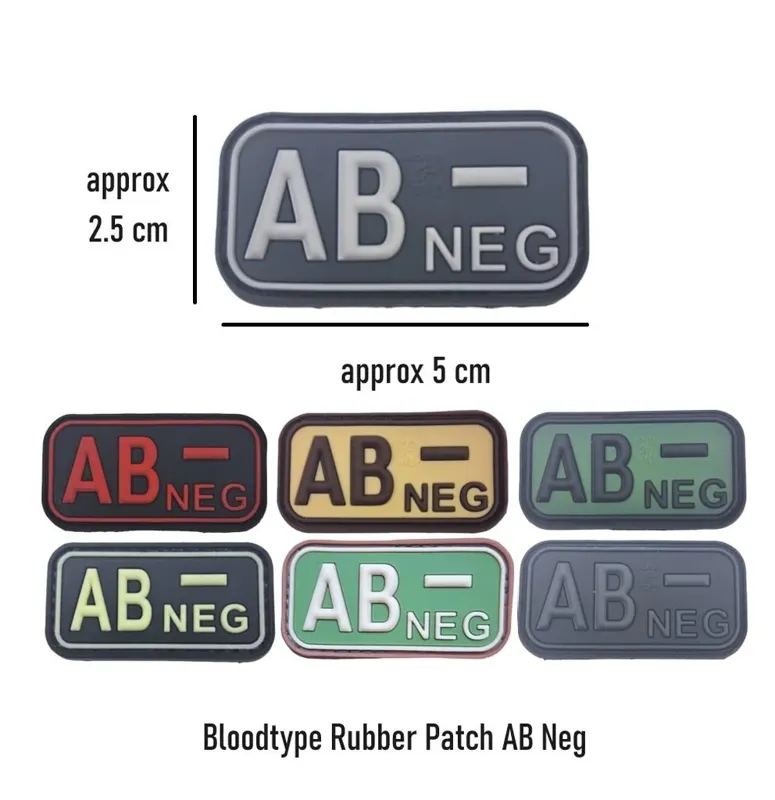 Bloodtype Rubber Patch AB Neg