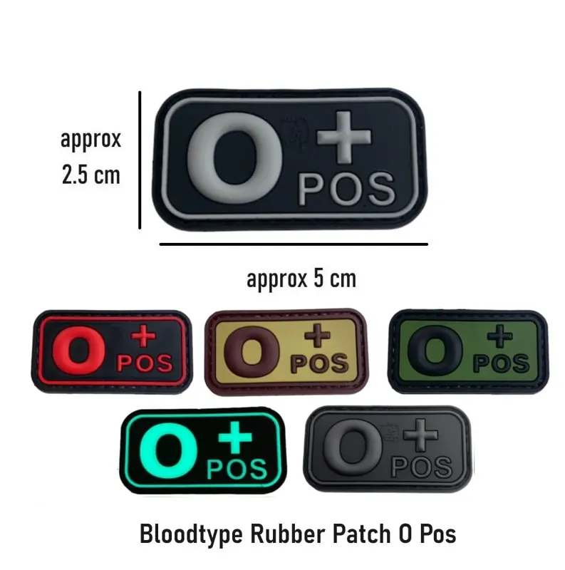 Bloodtype Rubber Patch o Pos