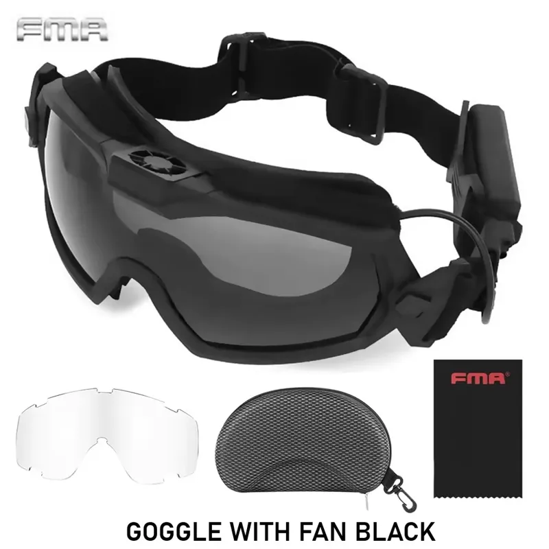 Goggle with Fan · Negro