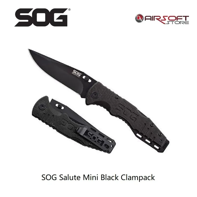 Salute Mini Clamback Knife · Negro