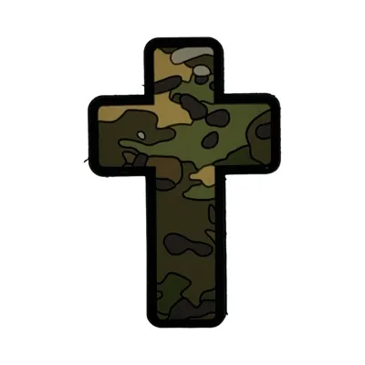 Camouflage Cross Rubber Patch - Patchlab