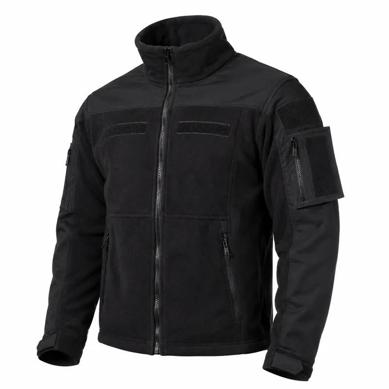 MFH Fleece-Jacke Combat · Negro