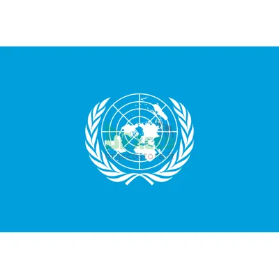 Bandiera 150 x 225 cm Onu - in Stamina Di Poliestere 100% - 145g/Mq (Circa) - GENERICA