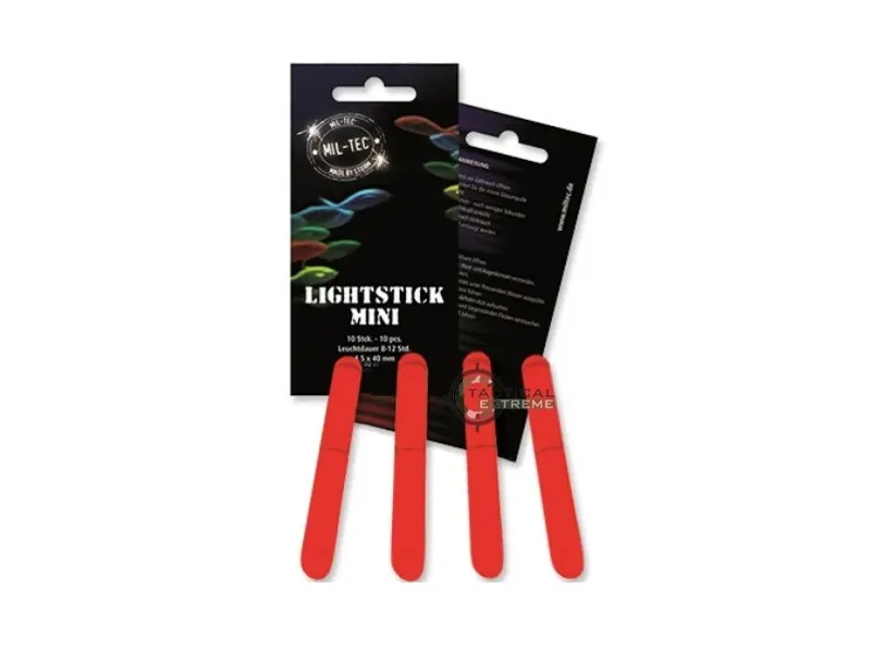 Mil-Tec Χημικό Φως Stick 4cm Κόκκινο 10 Τεμ