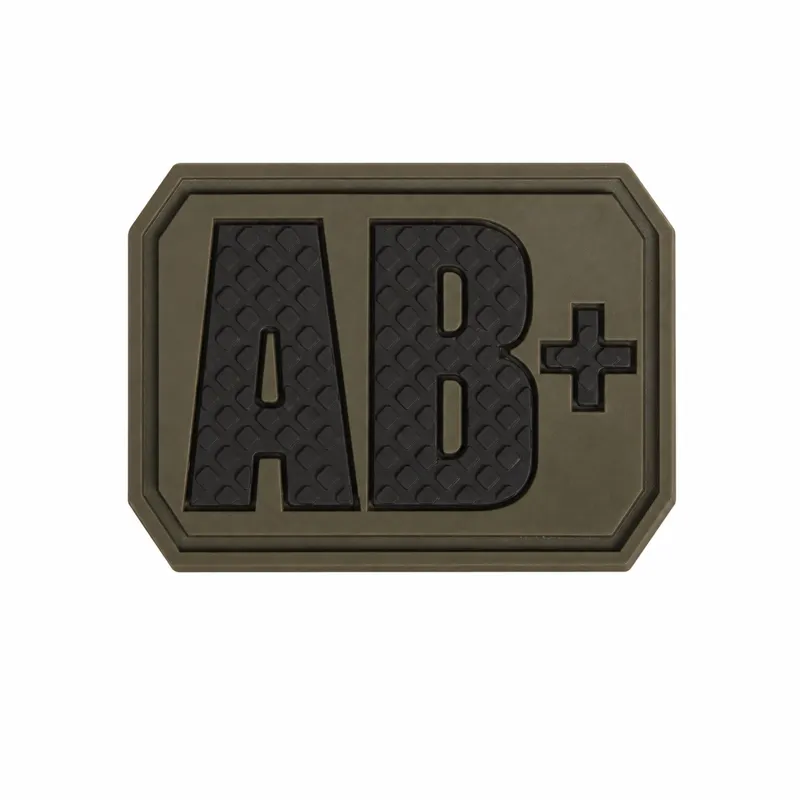 Mil-Tec Patch Ομάδας Αίματος PVC AB Positive · Verde / OD