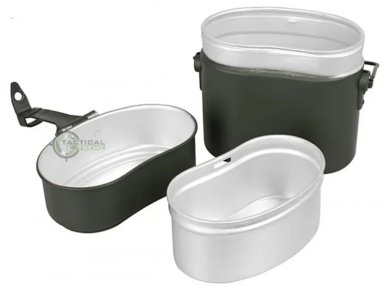 Mil-Tec Σκεύος Φαγητού Genuine Mess Kit 3 Τεμ Χακί