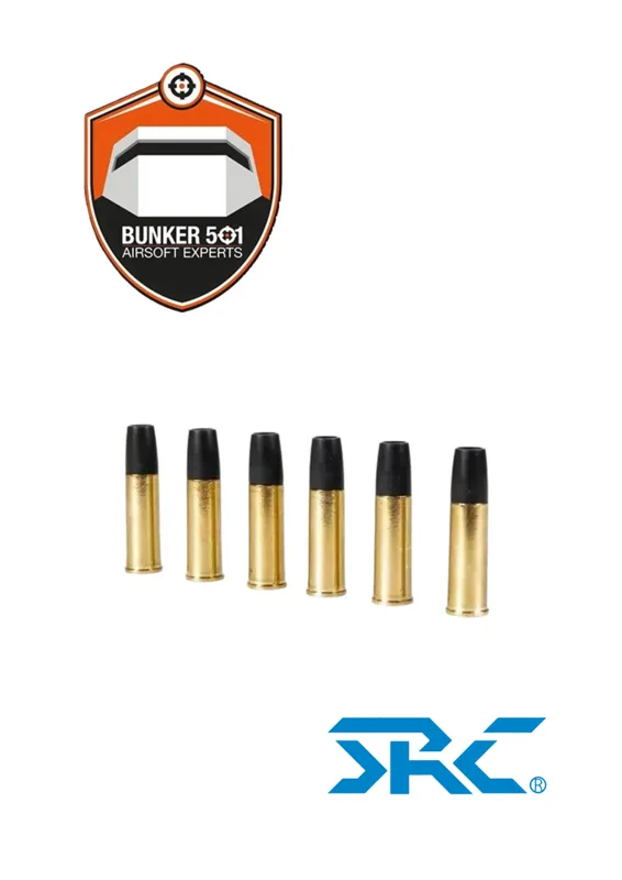 SRC (Taiwan) 6 Revolver Shell Set · Negro