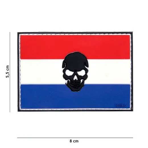 101 Inc Netherlands Flag Patch Skull | Color