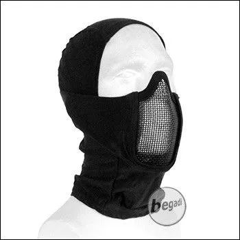 BEGADI Basic Schutzmaske "Stealth", Mit Drahtgitter · Negro