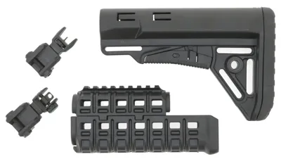 Bundle (AK47/AK74 Polymer M-LOK Handguard + Low Profile Folding Sight Set + MIL Spec TBS Sharp Low Profile Stock) - DLG Tactical