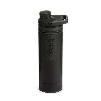 UltraPress Wasserfilter Trinkflasche 500 ml Covert - Für Wandern, Camping, Outdoor, Survival - Grayl