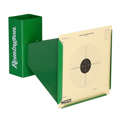 Kugelfangkasten Trichterform Stahlblech 14 x 14 cm Für Luftpistolen Und Luftgewehre Grün - Remington