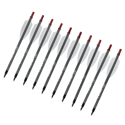 Carbon Armbrustpfeile 6,5 Zoll Für REVO 7 Repetierarmbrust Dunkelgrau 10 Stück - EK Archery