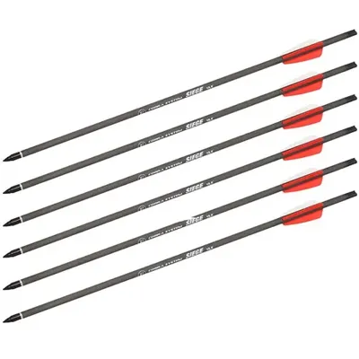 Armbrustbolzen 15,5 Zoll Für Siege Compound Armbrust / Rot 6 Stück - EK Archery