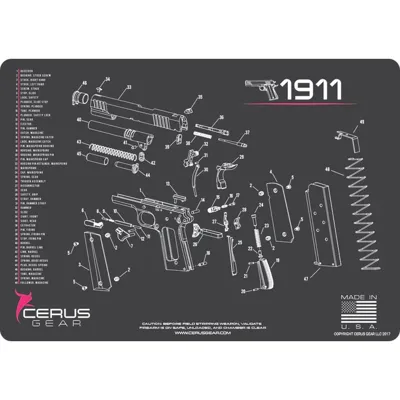 1911 Handgun Cleaning Mat - Cerus Gear