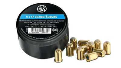 Viehbetäubungskartuschen 9x17 mm Blau, Für Bullen Und Ochsen - RWS