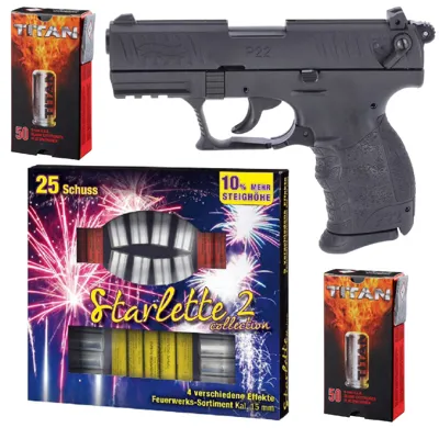 Feuerwerk Silvester Paket Walther P22Q Schreckschuss - LivingActive