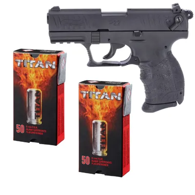 Feuerwerk Bundle Walther P22Q Schreckschuss - LivingActive