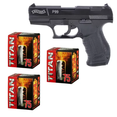 Feuerwerk Set Walther P99 Schreckschuss - LivingActive