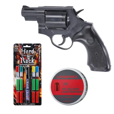 Silvesterset Chief 2" Schreckschuss Revolver - Record