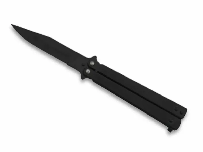 Couteau Papillon Balisong Acier · Negro