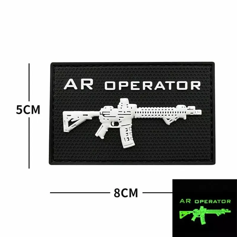 Patch Velcro Phospho AR Operator Blanc