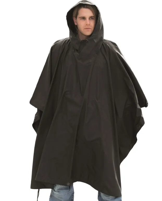 Army Poncho Ripstop · Negro